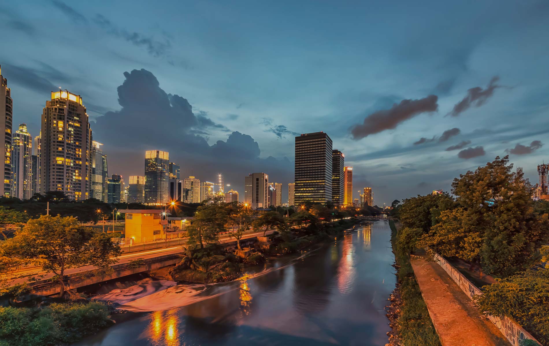 Jakarta at night