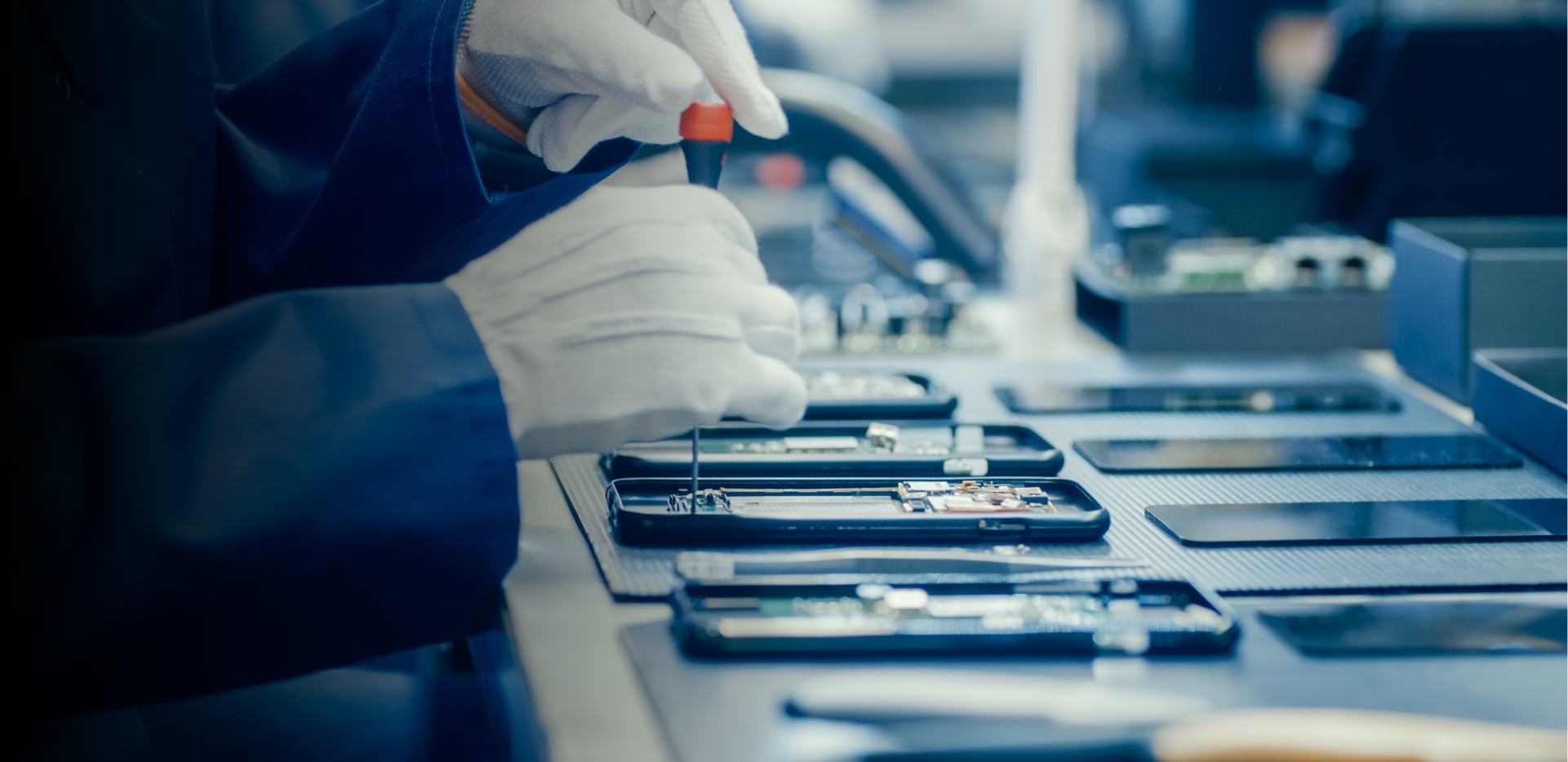 Mobile phone manufacturing production line