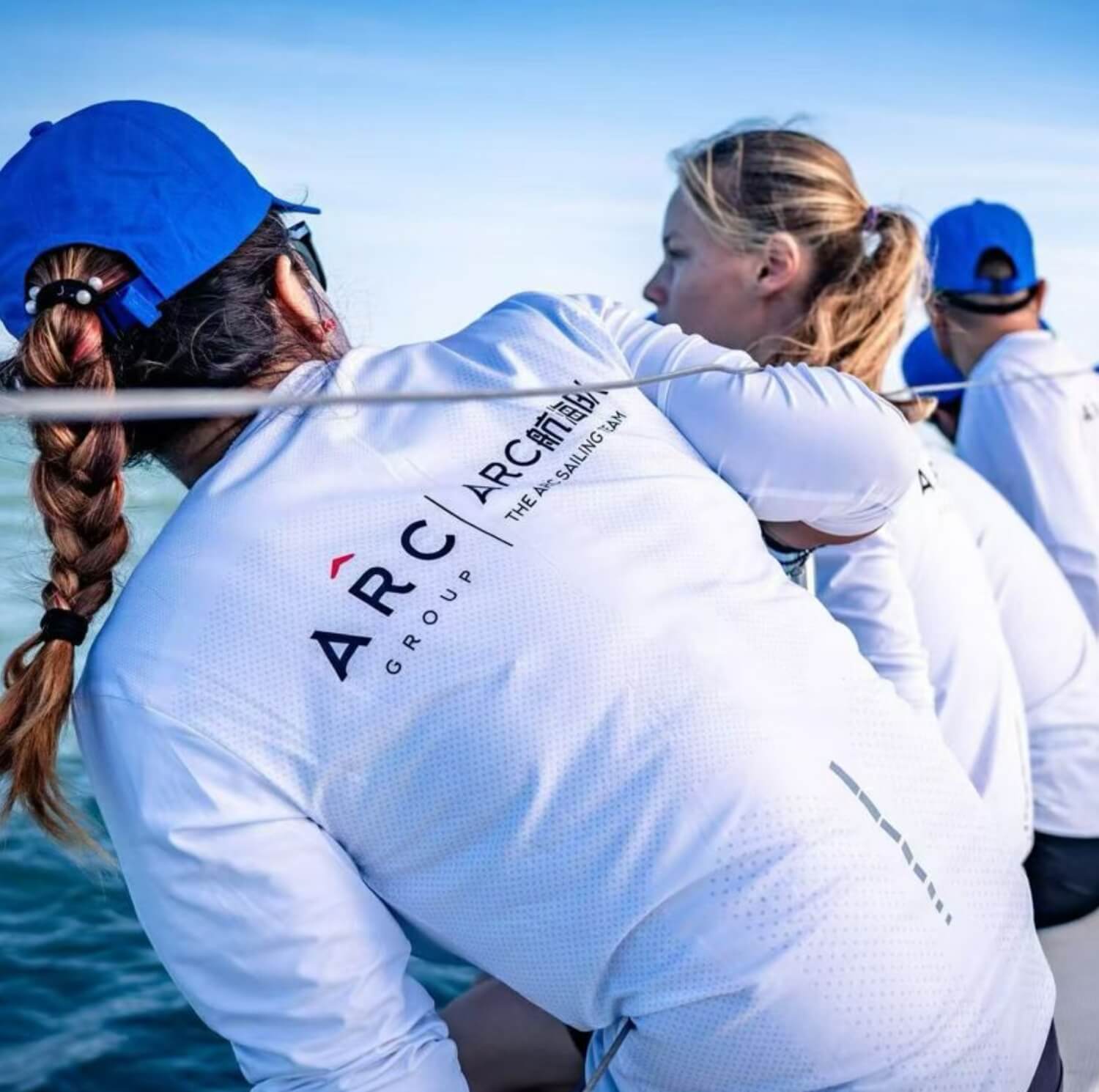 Crew from the Alarar Capital Group-sponsored China Cup yacht