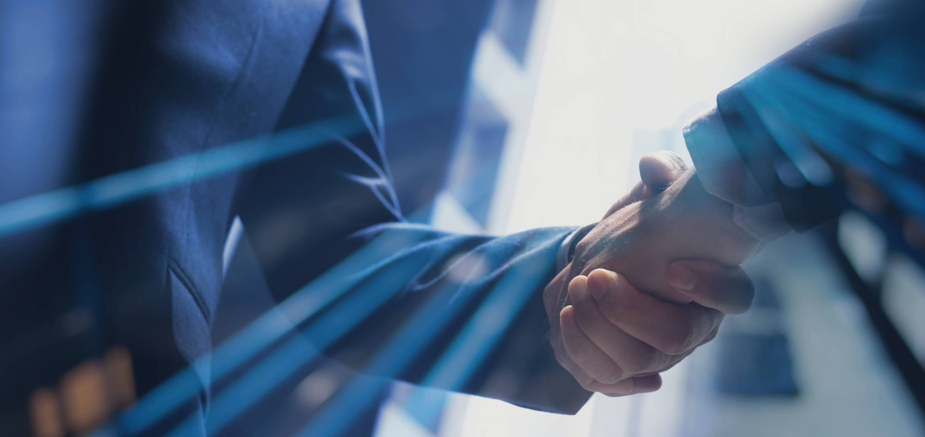 Shaking hands on a business deal