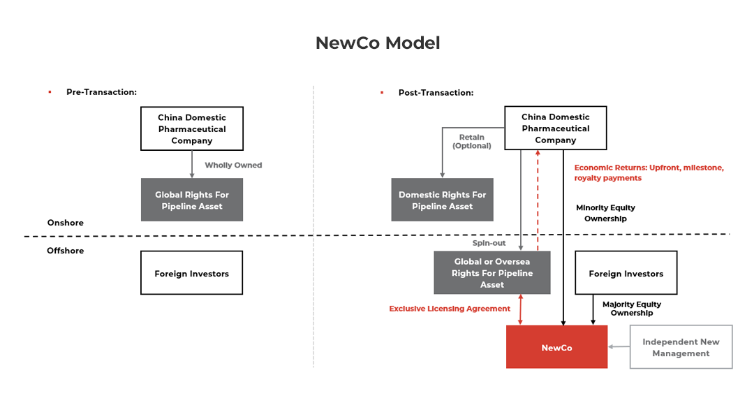 Chart showing the NewCo model